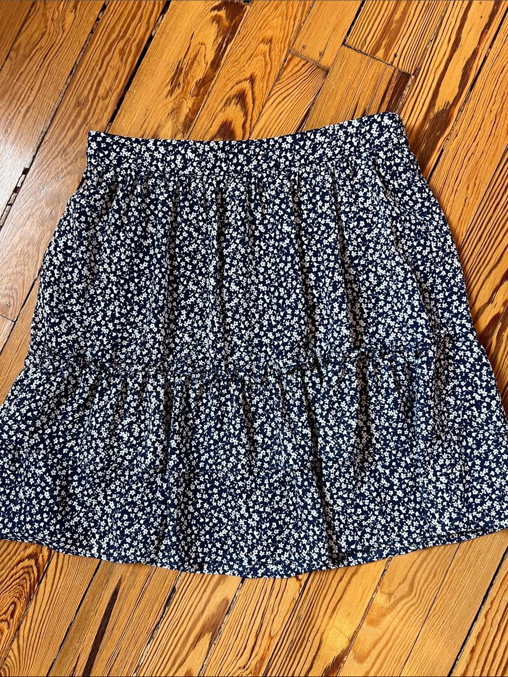 J. Crew Factory Tiered Ruffle Mini Skirt